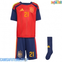 Camisa de time de futebol Espanha Mikel Oyarzabal #21 Replicas 1º Equipamento Infantil Mundo 2026 Manga Curta (+ Calças curtas)